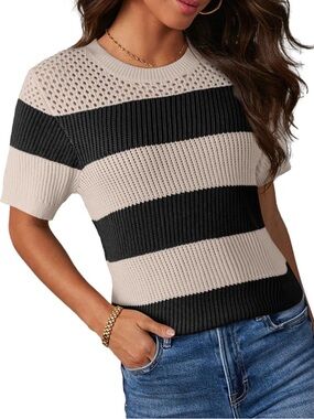 10. Dokotoo Womens Summer Tops Casual Short Sleeve Knit Blouse